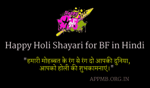 Happy Holi Shayari for BF in Hindi