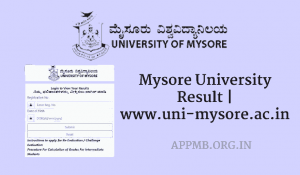 Mysore University Result 2023 www.uni mysore.ac .in