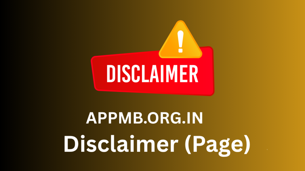 Disclaimer Page Appmb.org.in