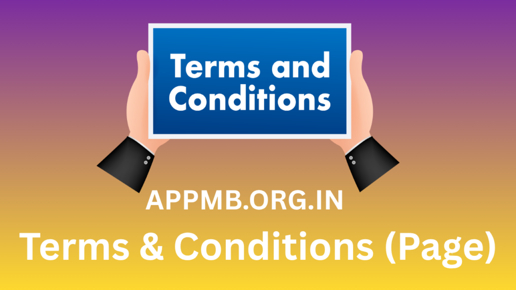 Terms & Conditions Page Appmb.org.in